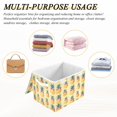 thumbnail image 6 of Yayeee Collapsible Storage Bin with Lid Fabric Closet Decorative Basket with Handles, Pineapple Love, 6 of 7