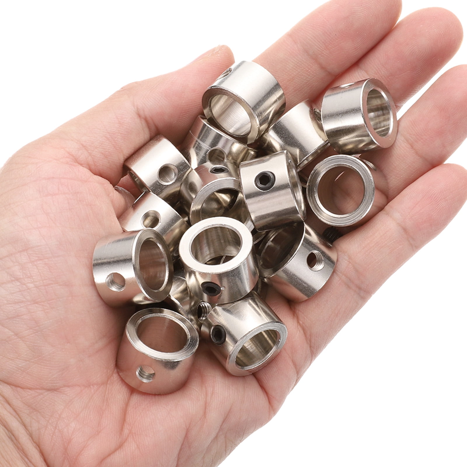 20 Pack Set Screw Collars 12mm Bore Shaft Collars, 18mm OD, 12mm Width, Drill Stop Collar, Carbon Steel