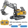 thumbnail image 3 of 2.4Ghz Remote Control Excavator 2 Batteries&nbsp;Toy Metal Shovel&nbsp;,11 Channel RC Construction Bulldozer Vehicles Digger Toys Gift With Light And Sound&nbsp;for 6 7 8 9 10 Years Old Kids Boys, 3 of 4