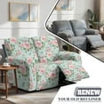 thumbnail image 5 of Yuyamidu Pink Floral Loveseat Recliner Covers 2 Seater Washable Reclining Sofa Covers with Elastic Edge Easy to Install Recliner Slipcovers Gift for Holiday, 5 of 8