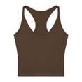 thumbnail image 6 of Danhjin Casual Tank Top for Women Sleeveless Solid Color Summer Shirts Spring Lightweight Slim Breathable U Neck Going Out Hodliday Vacation Fashion Comfy Soft Top, 6 of 6