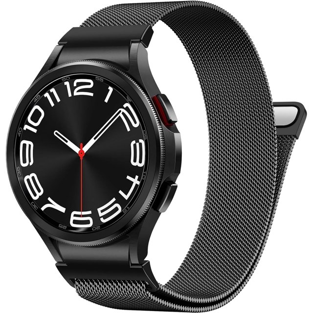 Sin Brecha Un Clic Magnético Correa para Galaxy Watch 7 6 5 4 FE 40mm 44mm Watch 6 4 Classic 47mm 43mm 46mm Watch 5 Pro 45mm, Metálica de Acero Inoxidable Correas Compatible con Samsung Watch