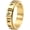 Gold, variant on Men's Stainless Steel Personality Cool Hip Hop Cut Out 6mm Thin Stackable Roman Numerals Rotatable Ring Anxiety Band