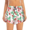 thumbnail image 4 of Lsque Strawberry Printed Women's Running Shorts with Liner Pockets,Elastic Quick Dry Workout Athletic Gym Yoga Shorts,Womens High Waist Shorts-X-Large, 4 of 9
