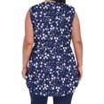 thumbnail image 4 of OutfitShow Women Plus Size Blouse, Casual V Neck Sleeveless Shirt Pleated Button Tunic Top, 4 of 7