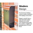 thumbnail image 2 of NACH Dominion Modern Lockable Mailbox With Built-in Newspaper Holder, Wall Mount Mailboxes for Outside With Max Rust Protection, Black and Brown, 16x10x4.5 in, MB-8000LK, 2 of 5