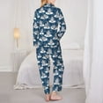 thumbnail image 6 of Goofa Snow Penguin Printed Women’s 2 Piece Pajama Set Super,Pajamas Women's Long Sleeve Sleepwear Soft Button Down Loungewear Pjs Lounge Set Nightwear-Small, 6 of 9