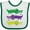 White and Green, variant on Inktastic Mardi Gras Holiday Alligators Boys or Girls Baby Bib