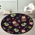 thumbnail image 2 of FREEAM Kids Round Nursery Area Rug 5 ft Xmas Santa Claus with Gift Non Slip Play Mats for Kids Boys Girls Playing Room Living Room, 2 of 6