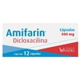 thumbnail image 1 of Amifarin Dicloxacilina 500 mg 12 cápsulas, 1 of 4