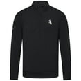 thumbnail image 2 of Men's Levelwear  Black Chicago White Sox Upright Insignia Tri-Blend Quarter-Zip Pullover, 2 of 3