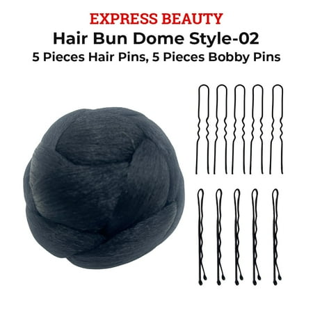 Express Beauty Synthetic Chignon Hair Piece Updo Braided Hair Bun Dome Wig Clip In Hair Buns Extensions for Women with 10pcs Hair Buddy Pins – (Hair Bun Dome Style 2) (4 Natural Brown) Express Beauty Synthetic Chignon Hair Piece Updo Braided Hair Bun Dome Wig Clip In Hair Buns Extensions for Women with 10pcs Hair Buddy Pins – (Hair Bun Dome Style 2) (4 Natural Brown)