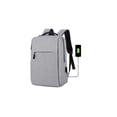 thumbnail image 1 of Mochila escolar antirrobo casual para portátil gris con USB, 1 of 1