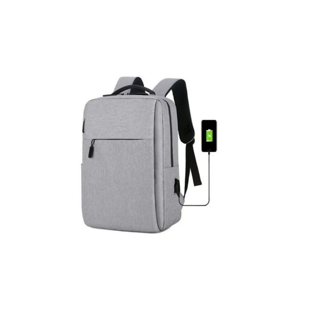 Mochila escolar antirrobo casual para portátil gris con USB