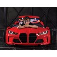 thumbnail image 4 of GTX Twin Race Car Bed with LED Lights & Sound FX, Kids Racing Bedroom Furniture, 4 of 4