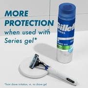 Gillette Mach3 3D Mens Manual Razor Handle and 2 Blade Refills, Silver