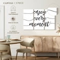 thumbnail image 5 of Elephant Stock Enjoy Every Moment Typography Wall Art - Horizontal Multi Panel Canvas - Living Room Wall Decor - Inspirational And Typography Multi Panel - White And Black Decor - 50" x 32", 5 of 8