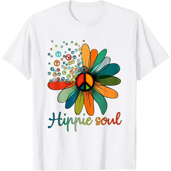 Daisy Peace Sign Hippie Soul Flower Lovers Gifts Mens T-Shirt