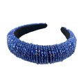 thumbnail image 1 of Qarigey Diademas con cuentas de cristal con purpurina, tocado de punto Flexible para el cabello, tocado para mujer, fiesta, colorido brillante Accesorio para el cabello Azul oscuro Qarigey AP010971-23B, 1 of 5