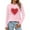 Pink, variant on Womens Athletic Tops Long Sleeve Rayon Tops for Women Medium Shirts Stripped Shirts for Women Top Short T Shirt Casual Short Sleeve Top Loose Womens Lightweight Long Black S