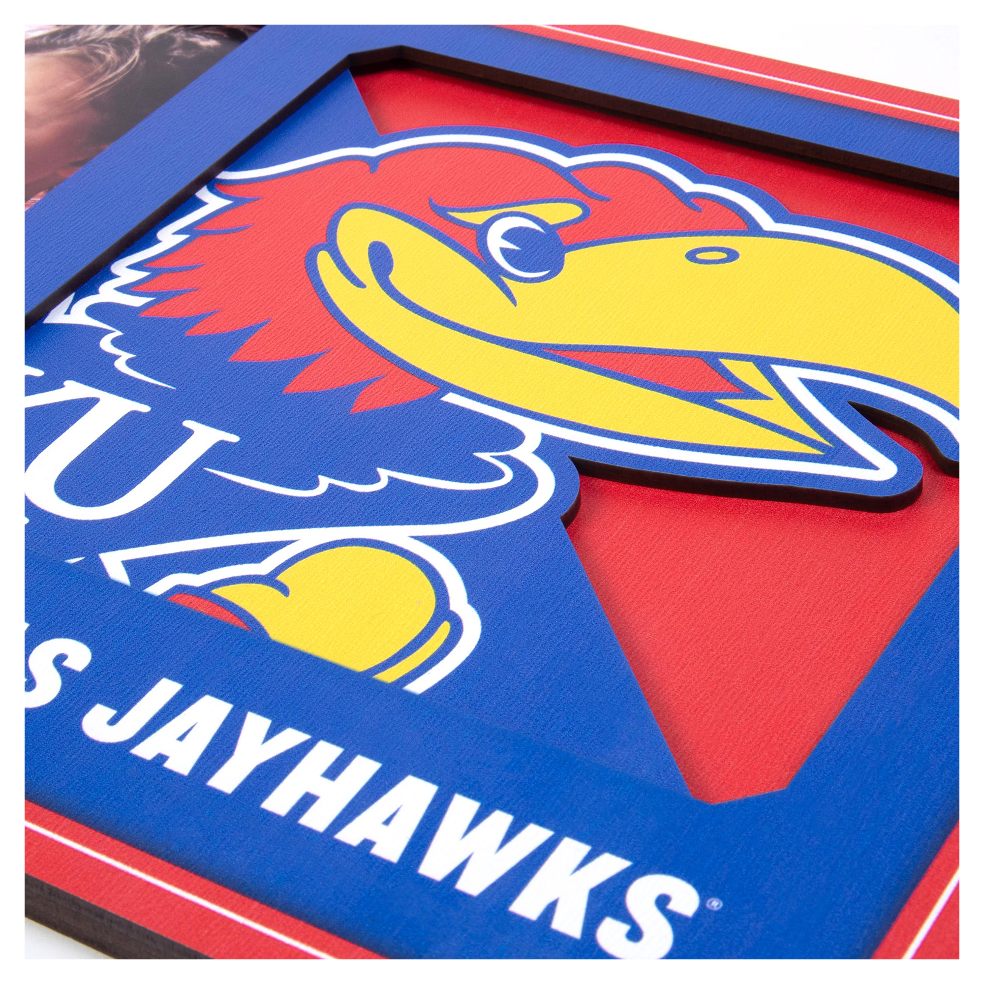 IDNA Kansas Jayhawks 3D Logo Series Picture Frame