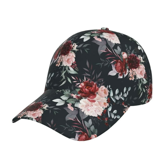 Kdxio Unisex Watercolor Floral Pattern Baseball Cap Unisex Washed Classic Adjustable Hat