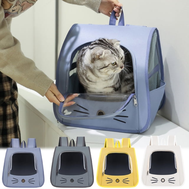 Sentmoon Cats Travel Carrier Soft Cats Carrier Handheld Backpack 2 In 1 Cats Carrier Foldable Pet Backpack for Small Dogs Cats Pet Sling Carrier Suitable for Outdoor Hiking Vet Visits Travel