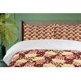 thumbnail image 4 of Ambesonne Hobby Duvet Cover Sets, Movie and Popcorn Pattern, 2-Queen, Maroon Multicolor, 4 of 7
