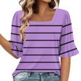 thumbnail image 1 of Blusas de Manga Corta para las Mujeres, Moda Verano Impreso, Blusas de Cuello Redondo, Chaqueta de Manga Corta para las Mujeres, 1 of 8