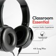 thumbnail image 3 of Auriculares a granel para aula, paquete de 12 auriculares escolares con cable duraderos para estudiantes. Los maestros deben tener útiles desde la primaria hasta la universidad (colores mixtos), 3 of 5