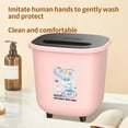 thumbnail image 4 of Portable Washing Machine For Clothes Laundry Bucket Washer For Camping RV Travel Compact(Red), 4 of 7