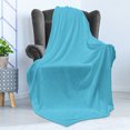 thumbnail image 4 of Abstract Soft Flannel Fleece Blanket, Illustration of Rhythmic Bicolored Star Look Modern Simplistic Vintage Elements, Cozy Plush for Indoor and Outdoor Use, 70" x 90", Aqua Sky Blue, by Ambesonne, 4 of 5