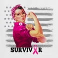 thumbnail image 6 of Wild Bobby Breast Cancer Survivor Distressed American Flag Breast Cancer Awareness Women Graphic Long Sleeve T-Shirt, White, Large, 6 of 6