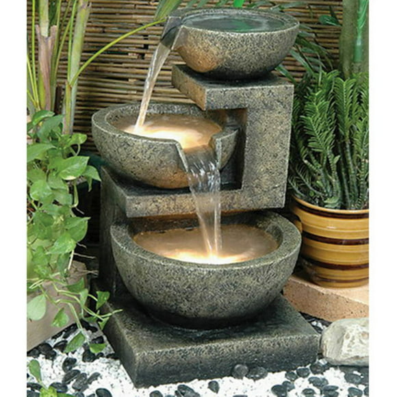 Outdoor Fountains Com, Haire Resin Outdoor Floor Fountain With Light