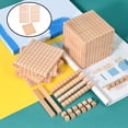 thumbnail image 3 of Esquirla gamchiano Montessori DIY Wooden Base Ten Blocks Math Manipulative Early Math Package B, 3 of 8