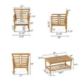 thumbnail image 4 of Cascada Outdoor Modern Acacia Wood 8 Seater Chat Set with Cushions, Brown Patina and Cream, 4 of 10