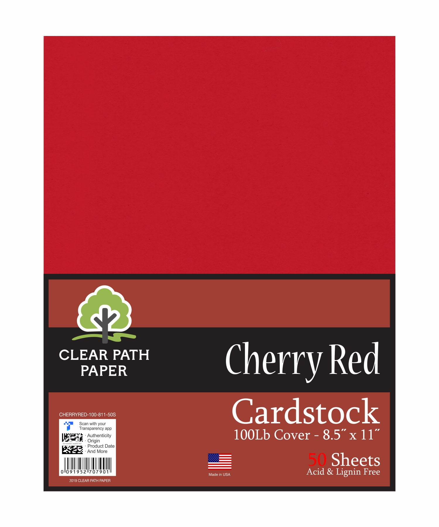 80Lb Cover 8.5 x 11 inch Rust Red Cardstock 100 Sheets Clear Path Paper 