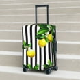 thumbnail image 2 of Lsque Lemons on Striped Printed Luggage Cover, Travel Luggage Protector,Scratch and Dirt Resistant, Fits 18-32 Inch Luggage - Medium, 2 of 9