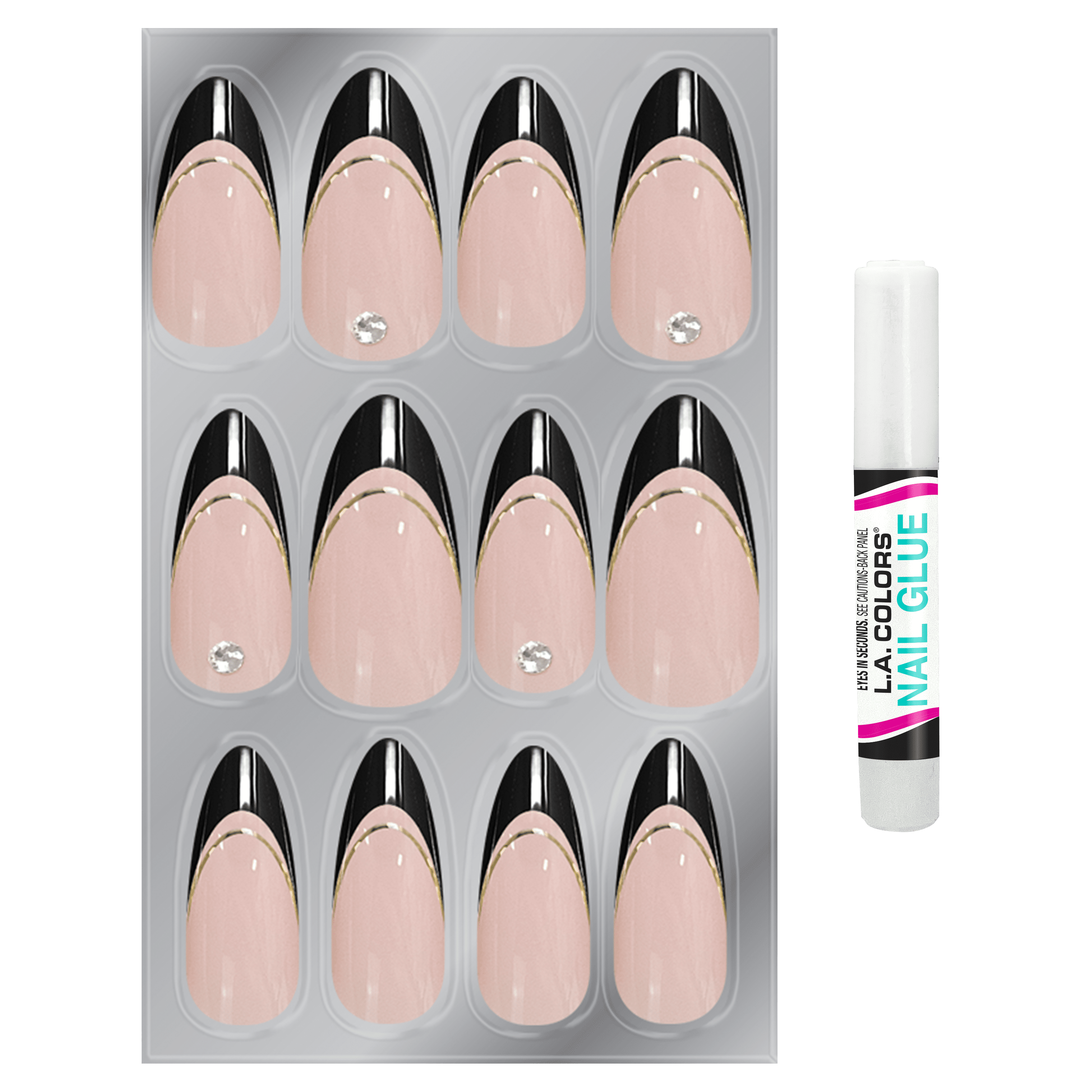 L.A. COLORS Deluxe Nail Tip, Double Take, 26 Piece