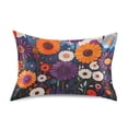 thumbnail image 7 of Yayeee Pillowcase Standard Size Set of 2 Satin Wrinkle Resistant Pillow Case, Purple Flowers, 7 of 7