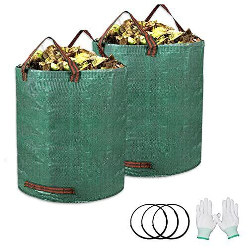 2Pack 132 Gallon Garden Waste Bag Leaf Bags Reusable Heavy Duty Waste