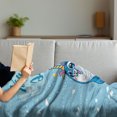 thumbnail image 3 of Unicorn Soft Flannel Fleece Throw Blanket, Youre Words with Baby Penguin Shaped Unicorn and Fish in Sea Art Image Design, Cozy Plush for Indoor and Outdoor Use, 60" x 80", Blue, by Ambesonne, 3 of 5