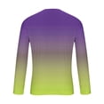 thumbnail image 3 of Fmbrln Men's Crew Neck Shirts Gradient Color Long Sleeve T Shirts Fall Casual Fashion Pullover Tops Yellow L, 3 of 5