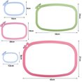 thumbnail image 3 of Square Shape Art Craft Cross Stitch Handy Sewing Embroidery Hoop Tools Durable, 3 of 3