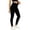 *Black, variant on VBVC Women's Ribbed Knit High Waist Yoga Leggings , Button Detail Workout Pants For Women , Ladies' Stretch Activewear Bottoms, S-2XL
