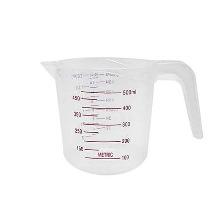 

Elroy Mesauring Cup Transparent Baking Scale Container Plastic Washable Measuring Accessory for Kitchen