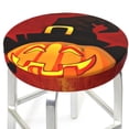 thumbnail image 3 of Haiem Halloween Pumpkin Cushion Round Bar Chair Seat Cover Bar Chair Cushion Covers Elastic Washable Bar Chair Cover,Protects from Scratches and Stains-14 inch, 3 of 7