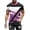 Purple-B, variant on Penkiiy T Shirts for Men Casual Shorts Sleeves Round Neck Pullover 3D Digital Printing Sports Fitness Blouse Plus Size Tops 4XL Army Green