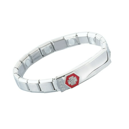 Medical Medical Id Bracelet - Stainless Steel Medical ID Bracelet with symbol, Womens, Woman