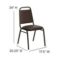 thumbnail image 5 of Flash Furniture Hercules Series Adult Size Trapezoidal Stacking Banquet Chair, Brown, 5 of 14